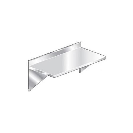 Aero Aero Manufacturing 3TWMB-2496 16 Gauge Wall Mount Table 304 Stainless Steel - 4" Backsplash 96 x 24 3TWMB-2496
